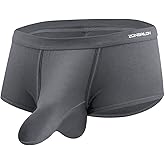 ZONBAILON Men's Bulge Enhancing Brief Dual Pouch Underwear Breathable Bikini’s Boxer Modal Trunk