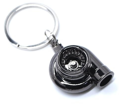 GT//Rotors Turbo Keychain Metal Spinning Turbocharger Automotive