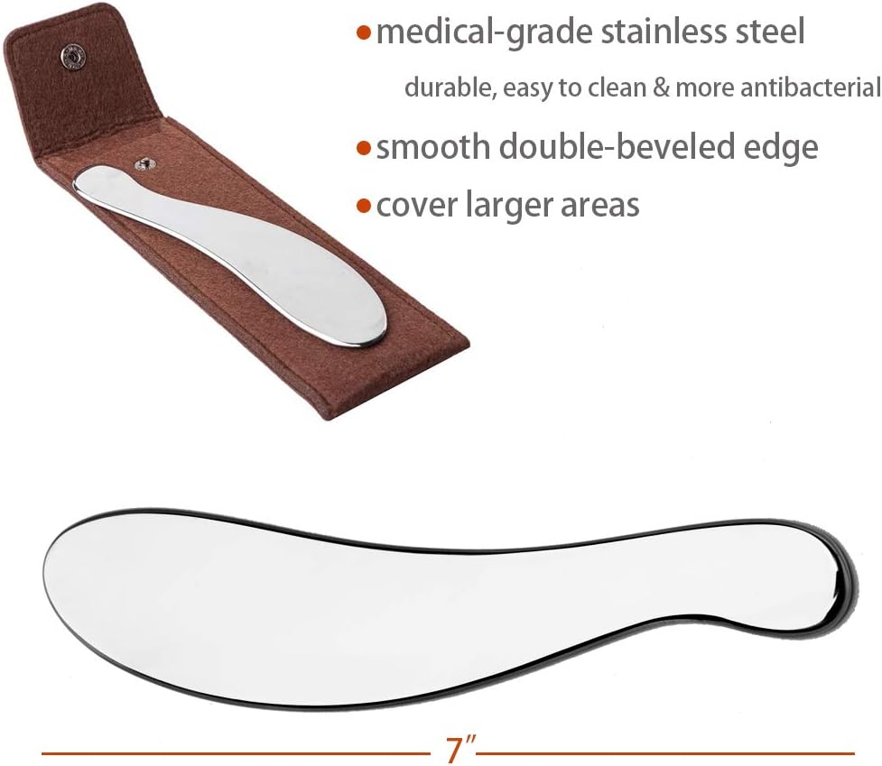 Allshow Gua Sha Tools, Stainless Steel Scraping Massage Tool, IASTM Tools, Myofascial Scraping Tools To Physical Therapy, Scar Tissue and Soft Tissue: Health & Personal Care