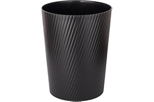 UUJOLY Small Trash Can Wastebasket Garbage Can Container Bins for Bathrooms, Laundry Room, Kitchens, Offices, Kids Rooms, Dorms (Black)