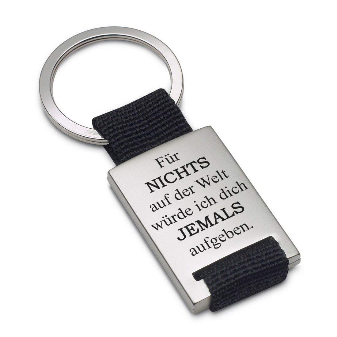 Lieblingsmensch Keyring Model: Für Nichts auf der Welt ..., Textile, Maße: 9 x 3,5 x 0,8 cm