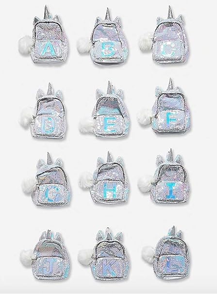 initial unicorn flip sequin mini backpack