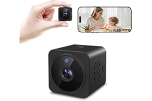 YISPK Hidden Camera 1080P HD WiFi Camera - Mini Nanny Cam with Night Vision & Motion Detection - Indoor/Outdoor Wireless Security Cam for Home, Car, Baby & Pet Monitoring(Black)