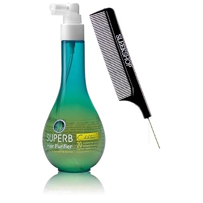 Chihtsai Number 20 SUPERB HAIR PURIFIER Dry &amp; Scalp Conditioner (w/Sleek Comb) #20 Promote Hair Growth, Dandruff Control, Natural Herbal Extracts (8.5 oz / 250 ml)