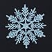 Whitelotous 24pcs Snowflakes Christmas Tree Decoration 10cm Glitter Snow Flake Ornaments Holiday Festival Party Home Decor (Light Blue)