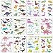 Trooer Dinosaur Temporary Tattoos 120+ Pcs (Pack of 20 Sheets) Cute Temporary Tattoos for Kids Boys Girls Dinosaur Party Supplies Children Party Favors