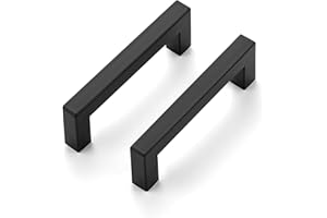 Ravinte 30 Pack 3-3/4 Inch Square Cabinet Handles Matte Black Pulls Drawer Pulls Kitchen Hardware Handles