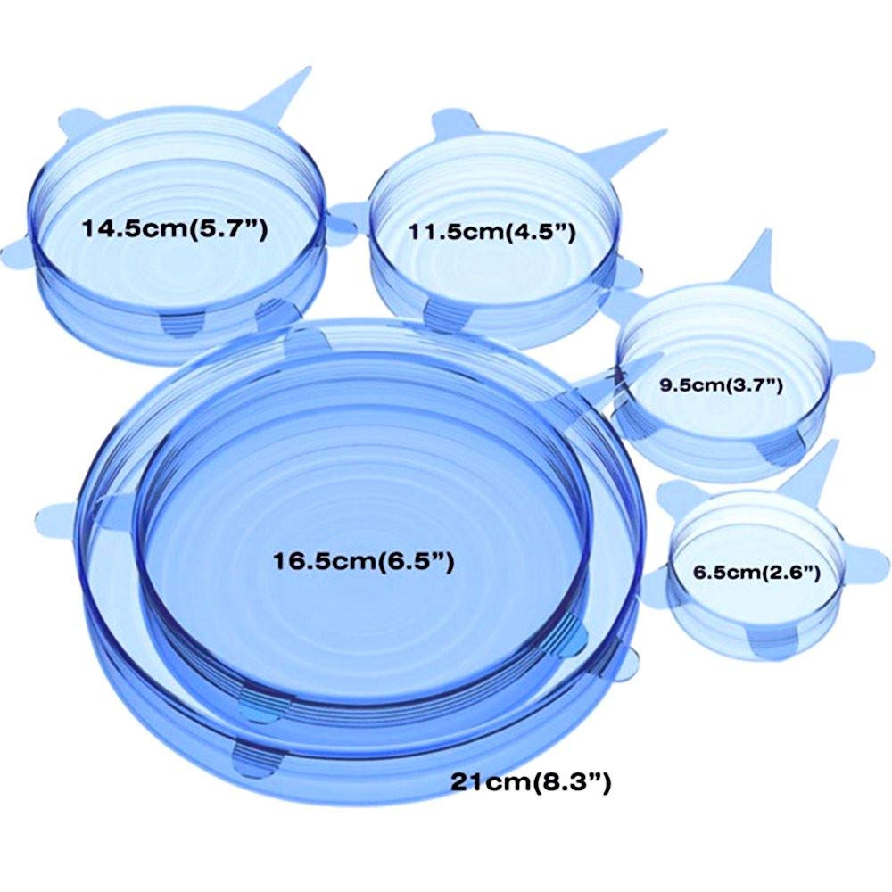 Kimmyer 6-Pack Silicona Stretch Tapas-tazón Cubre Alimentos ...