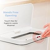 Tower T838005W Sensor Bin 50L White Battery Operated Retainer Ring view 3