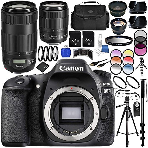 Canon-EOS-80D-DSLR-Camera-with-Canon-EF-S-18-135mm-f35-56-IS-USM-Lens-Canon-EF-70-300mm-f4-56-IS-II-USM-Lens-26PC-Accessory-Kit