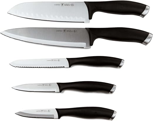 Amazon Com J A Henckels International Silvercap 5 Pc Knife Set Kitchen Dining