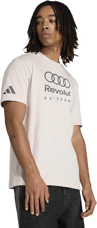 Camisola Masculina Audi Revolut Formula One Team Team com Estampado DNA, Pérola de Giz, XL
