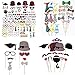 76pcs Birthday Party Photo Booth Props Kits DIY Mask Mustache On Stick Decoration Decor Kids Children Women Fun Party Game