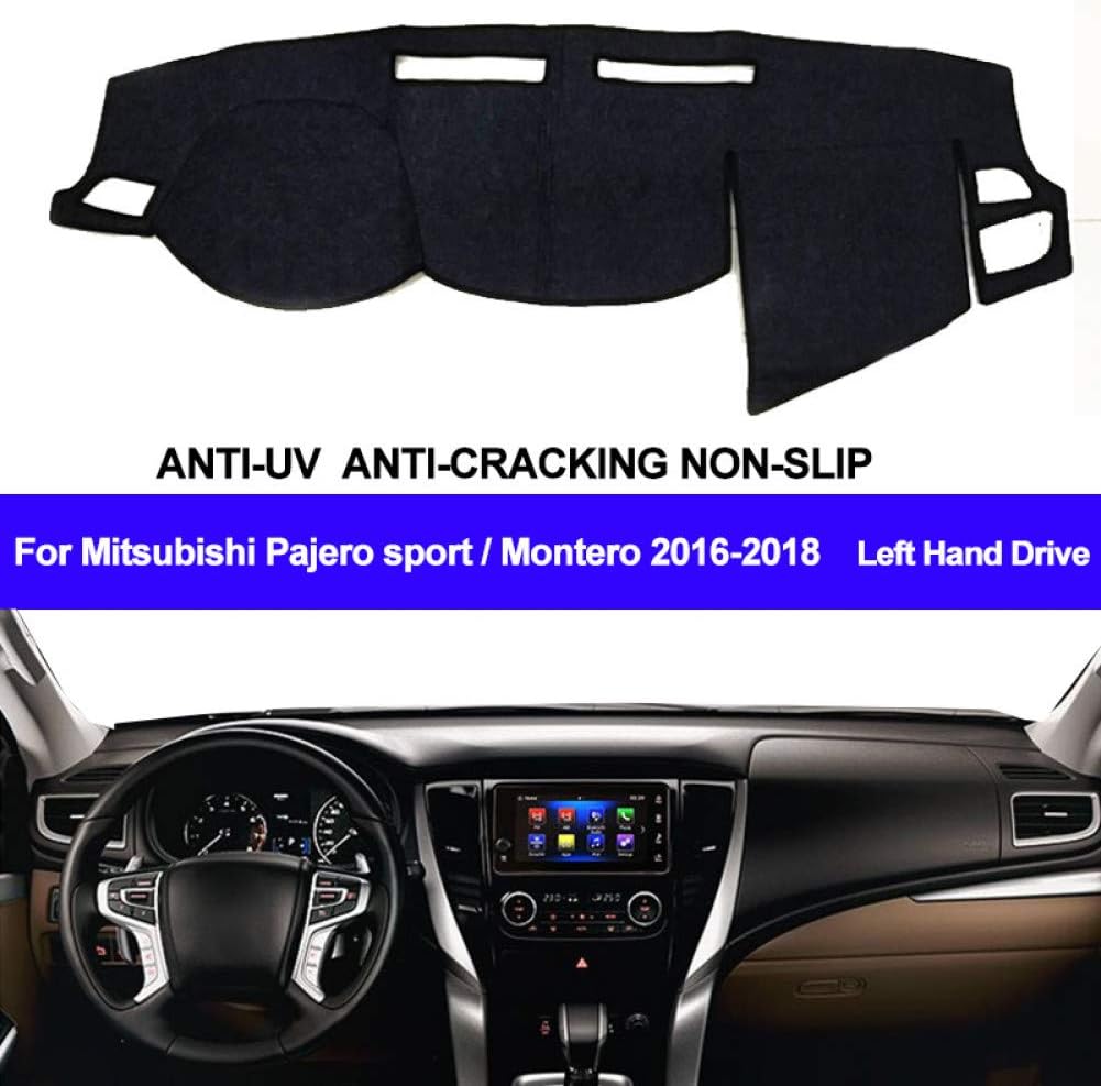 GYYBPDZPZ Car Dashboard Cover For Mitsubishi Pajero sport/Montero 2016 2017 2018 Dashmat Pad Carpet Cover Dashboard Dash Mat Sun Shade