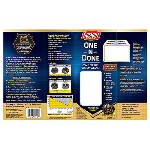 Gumout 510112 OneNDone Complete Fuel System Cleaner, 20 oz. Pricepulse
