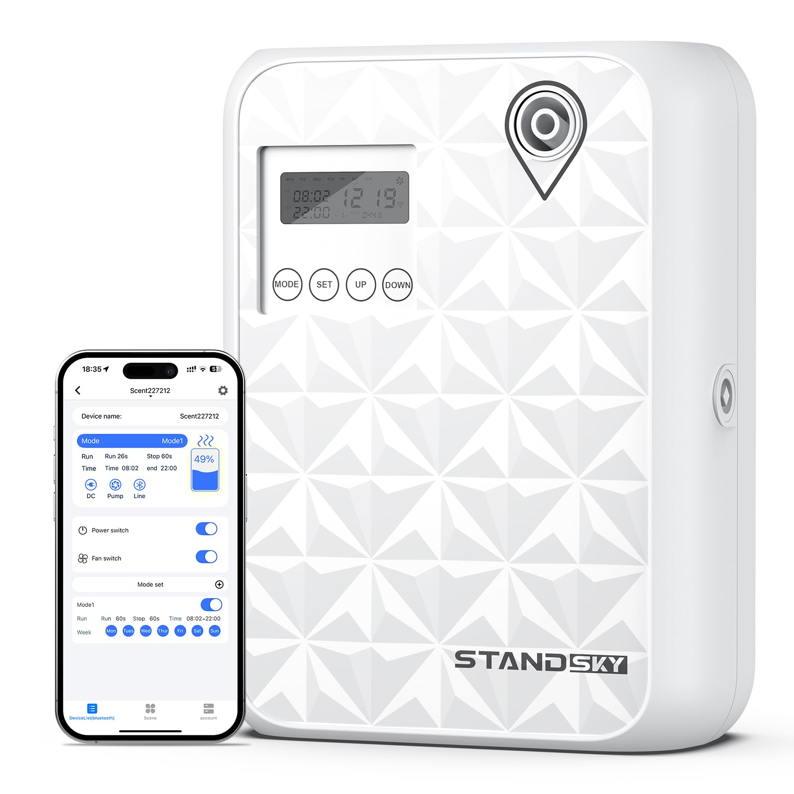 Photo 1 of ***FOR PARTS ONLY*** Waterless Essential Oil Diffuser, Hotel Scent Diffuser, Essential Oil Diffuser Large Room Up to 3000 Sq.Ft, 500mL Capacity Home Diffusers for Large Home, Whole House Air Freshener (White)