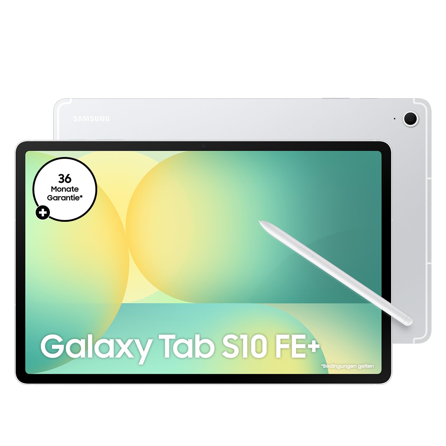 Samsung Galaxy S10 FE+ AI-Tablet, Android Tablet, 128 GB Speicher, 8 GB RAM, 33,28 cm/13,1" Display, Inkl. S Pen, Wi-Fi, Lange Akkulaufzeit, Silver, 36 Monate Herstellergarantie [Exklusiv auf Amazon]