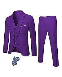 Hihawk Men's 3 Piece Suit with Stretch