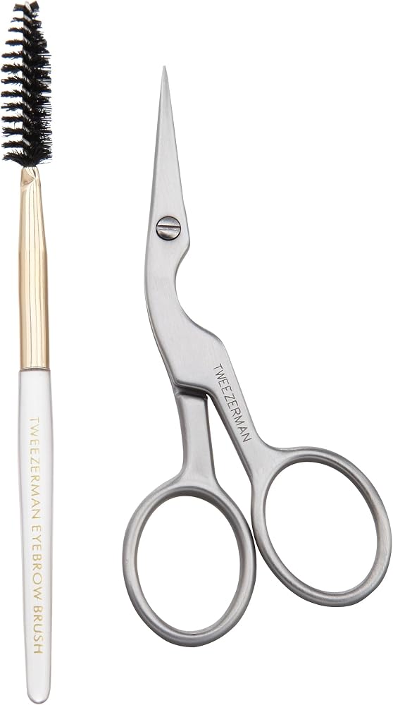 Tweezerman Eyebrow Shaping Scissors & Brush Stainless Steel