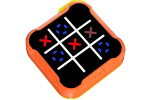 BACARE Tic Tac Toe Bolt Game, Handheld Electric Puzzle Game, Gift Ideal for Kids and Adults' Birthday, Electronic Board Games for Educational and Memory Growth, Portable Travel Games for Car Ride