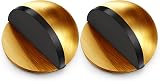 Hotop Self-Adhesive Floor Door Stop Oval Stainless Steel 2 Pcs Antique Brass