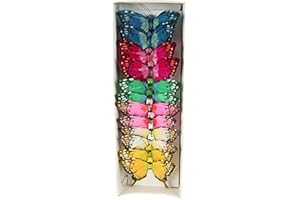 Shinoda Design Center 0165500129 12 Piece Butterfly Decor, 3", Assorted