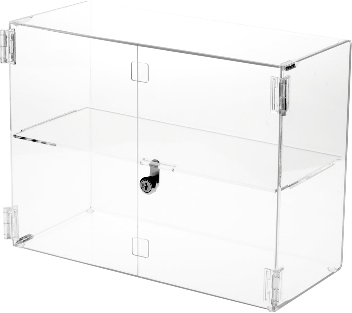 Plymor Clear Acrylic Rectangular Locking Display Case, 1