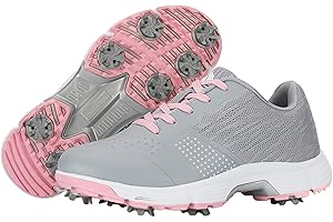 ZHENSI Golf Shoes Womens Wide Fitting Spiked Outdoor Trainers Breathable Spikeless Golf Sneakers Summer