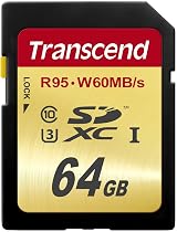 Transcend 64GB SDXC UHS-I U3 Class 10 Memory Card - 95MB/s Read view 2