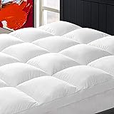 CHOPINMOON Extra Thick Queen Mattress Topper for Back Pain, Cooling Mattress Pad Cover, Plush Quilted Pillow Top with Overfil