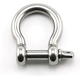Heyous 1/2 Inch 12mm Screw Pin Anchor Shackle Stainless Steel Heavy Duty Bow Shape Load Clamp for Chains Wirerope Lifting Paracord Outdoor Camping Survival Rope Bracelets