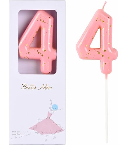 Meri Meri Birthday Number 6 Candle With Chunky Gold Glitter