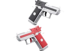 ENTTGO Mini Cute Colorful Water Gun with 22 Ft Super Long Range, Water Blaster Pistol Toy for Adults & Kids Summer Swimming Pool Beach Outdoor Activity. (Black+Red)