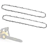 ReliaRoads 16 Inch Chain Saw Chains 2 Pack, 16 Inch Chainsaw Chains, 3/8inch LP Pitch, 043 Inch Gauge, 57 Drive Links