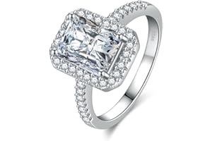 SOKUNZE Engagement Promise Diamond Rings for Women - 1.5 Carat D Color VVS1 Crushed Ice Diamond, S925 Sterling Silver Rings for Women 18K Gold Plated Ring Women's Wedding Rings Promise Ring for Her, Gift Set