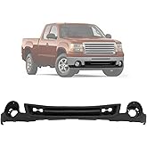 KUAFU Front Lower Bumper Valance Compatible with 2007-2013 Sierra | Replacement for 15131299 GM1015100 Air Dam Deflector w/Tow Hook Hole, Fog Light Holes &amp; Grille Provision