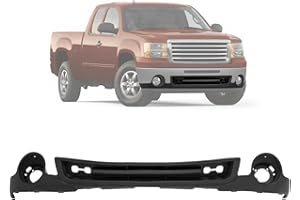 KUAFU Front Bumper Lower Valance Compatible with 2007-2013 GMC Sierra 1500 Replacement for 15131299 GM1015100 Air Dam Deflector w/Tow Hook Hole, Fog Light Holes & Grille Provision