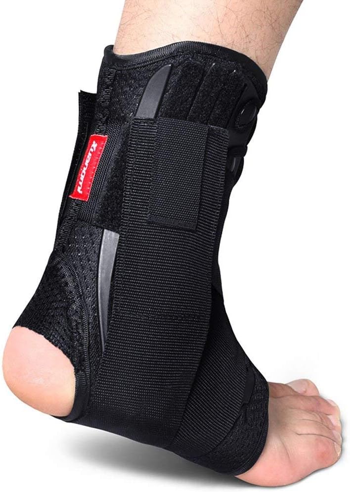 X-Large Kuangmi Ankle Brace Lace-up with Side Stabilizers Support Auxiliary Fixing Belt Strength Protector Single