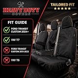 Heavy Duty Covers Front Seat Set Ford Transit Custom 2024+ VW T7 Transporter view 2