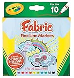 Crayola Fine Line Fabric Markers, 10 Count ,3-sets