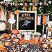 Halloween Party Decorations Cute Fun Party Supplies, All-in-One Pack Kids Theme Party Include Party Blowers, Eye Patch, Cardboard Hat, Balloon, Table Cloth, Banners Hanging Skeleton