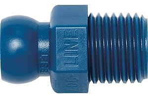 Loc-Line - 41418 Coolant Hose Component, Acetal Copolymer, Connector, 1/4" Hose ID, 1/4" BSPT (Pack of 4)