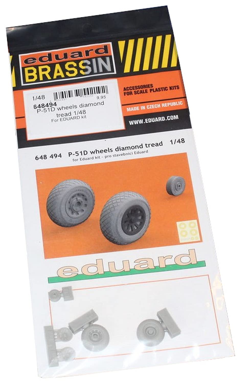 Eduard EDB648494 Brass Wheel Model Kit 1:48-P-51D
