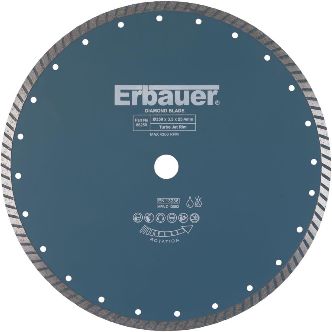 Erbauer Turbo Jet Diamond Tile Blade 350 x 25.4mm