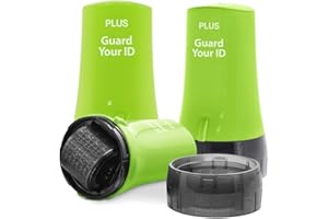 GYID Identity Theft Prevention and Personal Privacy Protection Advanced Roller by Guard Your ID for Bills, Mail, Address Labels Without Using a Shredder (Green, Standard 3-Pack)