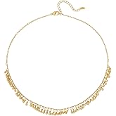 14k Gold stack Gold Necklace, Dainty Plated non tarnish teardrop-shaped tassels gold necklace,Gold Chain Choker Necklaces,Simple Gold Layered Necklaces,Gold Jewelry Gift for Women