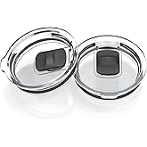 30/32 oz Tumbler Lid Replacement Lids for YETI Tumbler, 14/35 oz Mug, 2 Pack Travel Spill Proof Cup Lids Covers with Magnetic Slider Switch, BPA Free
