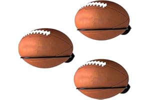 SVTELI Football Wall Mount, 3 Pack Football Holders for Display, Metal Football Holder for Room Decor, Garage, Bedroom, Home Gym, Sports Room Organization, Man Cave