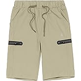 Little Donkey Andy Women's Ultra Stretch Quick Dry Lightweight Bermuda Shorts Drawstring Zipper Pocket Hiking Travel Workout