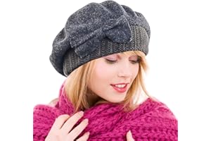 Ruphedy Women's Beret Hat Chic French Beret Beanie Wool Dress Winter Hats Hy022